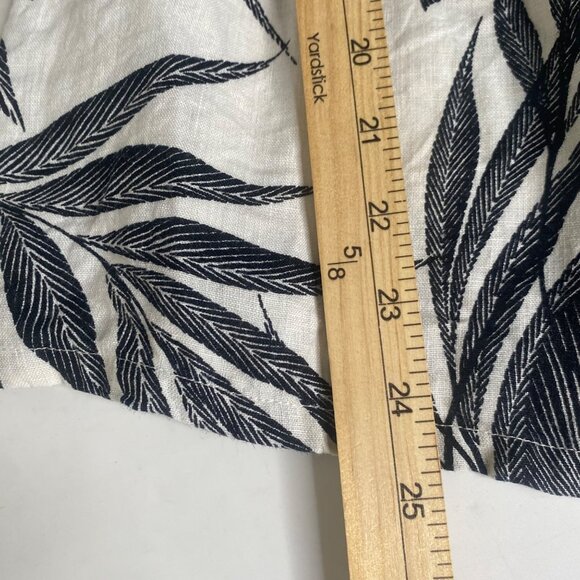 Tahari Linen Sleeveless Top Womens Size L‎ Black & White Tropical - Picture 7 of 10